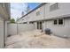 Enclosed patio in the backyard of a gray home at 9930 W Progress Pl, Littleton, CO 80123