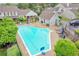 Aerial shot of the community pool, perfect for relaxing and socializing on sunny days at 9930 W Progress Pl, Littleton, CO 80123