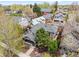 Aerial view of single Gathering home nestled among mature trees in a quiet neighborhood at 1518-1520 S Sherman St, Denver, CO 80210