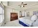 Comfortable main bedroom with large windows, elegant furnishings, and a relaxing atmosphere at 3311 Klondike Pl, Castle Rock, CO 80108
