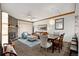 Spacious living room adjacent to the dining area and kitchen, perfect for entertaining at 720 Columbine Rd # B, Breckenridge, CO 80424