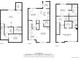 Floorplans of basement, first and second floor of home, total of 1649 square feet at 1212 S Emery St # C35, Longmont, CO 80501