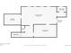 Basement floor plan with a large laundry room, storage, living room, and a bathroom at 8001 W 57Th Ave, Arvada, CO 80002