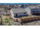 Home features a fenced backyard with patio, mountain views at 15119 E 119Th Ave, Commerce City, CO 80603