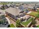Aerial view of a home featuring a backyard deck, outdoor kitchen and landscaped backyard at 4089 Forever Cir, Castle Rock, CO 80109