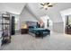 Large main bedroom with vaulted ceiling and carpeted floor at 5809 E Caley Dr, Centennial, CO 80111