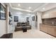 Finished basement featuring theater seating, wet bar, and custom decor at 2898 W 22Nd Ave, Denver, CO 80211