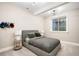 Modern bedroom with a platform bed, stylish lighting, and neutral tones at 1164 S High St, Denver, CO 80210