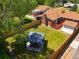 Aerial view showcasing the home's back yard, gazebo, deck, and convenient access to a shed at 4604 Routt St, Wheat Ridge, CO 80033