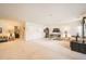 Spacious basement with neutral carpet and ample storage, perfect for recreation at 4143 Da Vinci Dr, Longmont, CO 80503