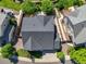 Aerial view of the property, showcasing the roof, landscaping, and surrounding neighborhood at 3853 S Malta St, Aurora, CO 80013