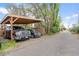Covered carport with space for two vehicles at 1645 Wabash St, Denver, CO 80220