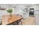 Modern eat-in kitchen boasts white cabinets, stainless steel appliances, and a central island at 1645 Wabash St, Denver, CO 80220