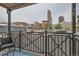 Balcony with seating and views of the city skyline at 1727 N Pearl St # 107, Denver, CO 80203