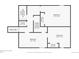 This basement floor plan features three bedrooms, multiple closets, and a utility closet at 12097 E Mexico Ave, Aurora, CO 80012