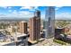 Stunning aerial view of the city skyline, showcasing the building's central location and proximity to downtown at 1020 15Th St # 13K, Denver, CO 80202