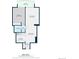 Detailed floor plan showcasing the layout of the apartment with dimensions for each room at 1020 15Th St # 13K, Denver, CO 80202