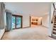 Spacious finished basement featuring a sliding glass door and kitchenette at 16710 Vincent Ave, Monument, CO 80132