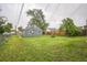 Spacious backyard features a well-manicured lawn and rustic fire pit at 6104 Hudson St, Commerce City, CO 80022