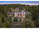 A beautiful mountain home, nestled in a forest, with a stone-landscaped yard and large deck at 1055 Divide View Dr, Golden, CO 80403