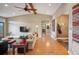 Bright living room with hardwood floors and lots of space at 1055 Divide View Dr, Golden, CO 80403