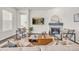 Comfortable living room with modern decor, hardwood floors, a fireplace, and plenty of natural light at 8772 S Sicily Ct, Aurora, CO 80016