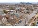 Aerial view of the neighborhood highlighting the location of the house within the community at 3932 Tejon St, Denver, CO 80211