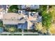 Bird's-eye view showcasing the home's roof, deck, and beautifully landscaped backyard with mature trees at 1372 Gaylord St # 4, Denver, CO 80206