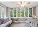 Sun-filled dining area featuring large windows with views of the lush outdoors at 1372 Gaylord St # 4, Denver, CO 80206