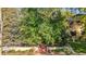 House partially obstructed by trees with brick steps leading to entrance and surrounding greenery at 1372 Gaylord St # 4, Denver, CO 80206
