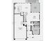 Floorplan of the first floor that includes a 3-car garage, kitchen, dining, great room, and bedroom at 16890 Black Rose Pl, Parker, CO 80134