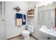 Clean bathroom with updated vanity and toilet at 3445 S Ammons St # 15-4, Lakewood, CO 80227