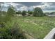 Large grassy backyard with mature trees and fence for privacy and play at 4812 S Bahama Way, Aurora, CO 80015