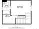 Floor plan showcasing the bedroom, bathroom and walk-in closet of the upper level at 1104 Miner St, Idaho Springs, CO 80452