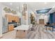 Amenity center featuring a kitchen, lounge area, and modern finishes at 1551 Larimer St # 1106, Denver, CO 80202