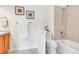 Clean bathroom featuring shower and tub at 10149 W 55Th Dr # 101, Arvada, CO 80002