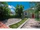 Green backyard featuring artificial turf and rock landscaping at 616 W 1St Ave, Denver, CO 80223