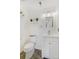 White half-bath with modern fixtures and decor at 9530 E Florida Ave # 2001, Denver, CO 80247