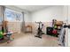 Versatile spare bedroom with exercise equipment, suitable for fitness or hobby pursuits at 8140 Pennsylvania Way, Denver, CO 80229