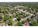 Aerial view of a neighborhood with tree-lined streets and well-maintained homes at 5525 E Bails Dr, Denver, CO 80222