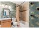 Bathroom featuring vanity, toilet and shower at 5525 E Bails Dr, Denver, CO 80222