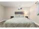 Well-lit bedroom with a queen bed and coordinating side tables at 5525 E Bails Dr, Denver, CO 80222