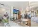 Spacious living room with modern furniture and city views at 550 E 12Th Ave # 509, Denver, CO 80203