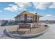 Relaxing rooftop deck with city views and seating at 550 E 12Th Ave # 509, Denver, CO 80203