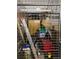View of a filled storage unit with ladder and boxes at 1301 Speer Blvd # 1108, Denver, CO 80204