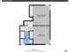 Floorplan showing the primary bedroom, bedroom, hall and bathroom layout with dimensions at 6018 Owens St, Arvada, CO 80004