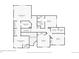 Second-floor floorplan of a home showing the layout of the bedrooms, bathrooms, and closets at 11013 Valleybrook Cir, Highlands Ranch, CO 80130