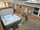 Relax in this private hot tub, complete with steps and towels at 7746 S Gray St, Littleton, CO 80128