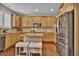 Gorgeous kitchen featuring granite countertops, stainless steel appliances, and ample storage space at 3129 Open Sky Way, Castle Rock, CO 80109