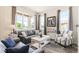 Bright living room features large windows, comfortable seating, and stylish decor at 25049 E Alder Dr, Aurora, CO 80016